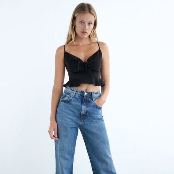 NWT ZARA | Strappy Crop Top Tank | Sz. L - Picture 2 of 10